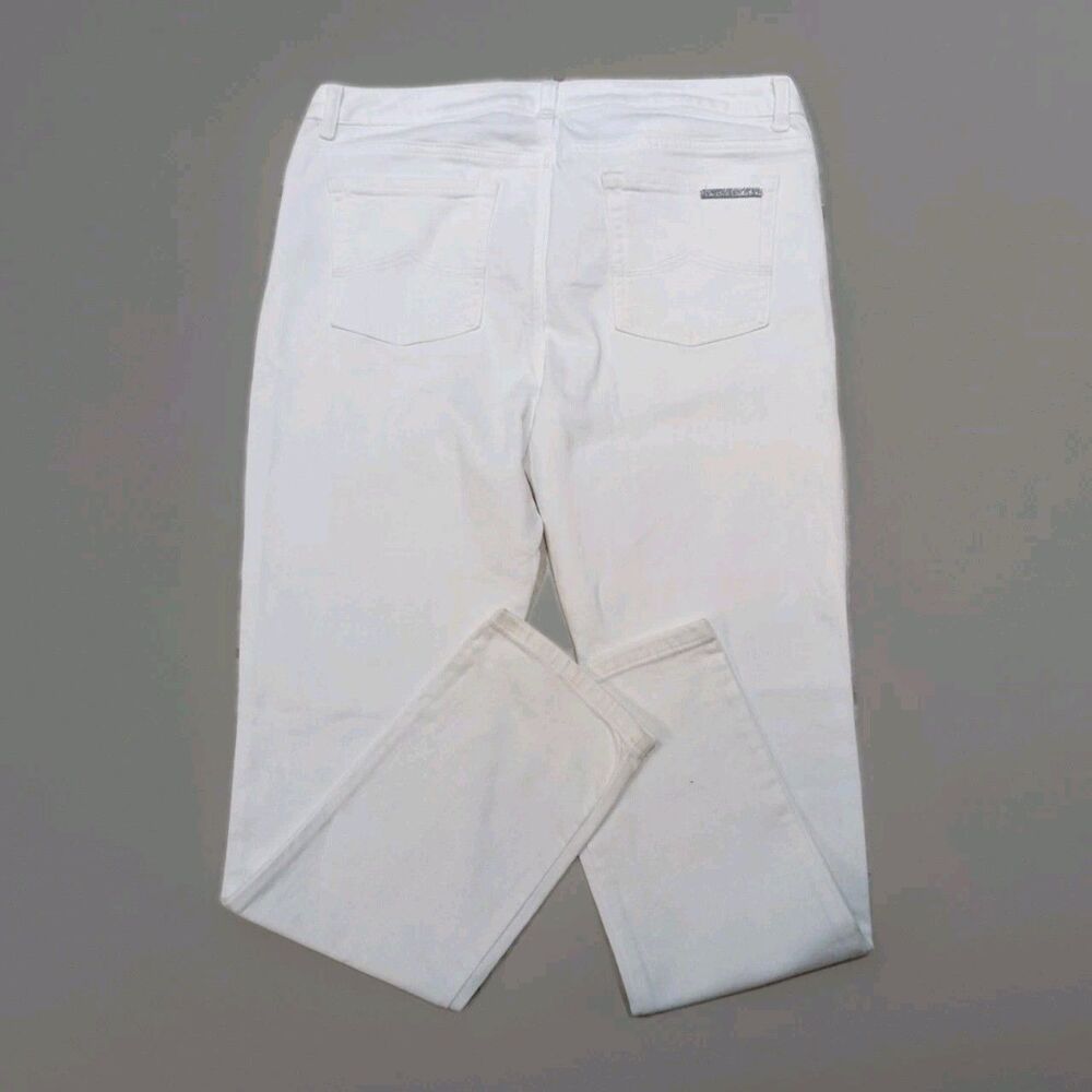 Michael Kors Women's 5 Pockets Skinny‎ White Jeans Size 12 - Picture 2 of 10
